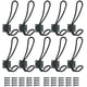thumbnail image 2 of Perchero, 10 Piezas Grandes Sujetadores Dobles Perchero Perchero Tornillos de Metal para Ganchos de Puerta Puerta Cocina Baño Perchero, Negro, 2 of 3