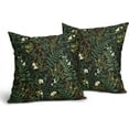 thumbnail image 2 of Green Plant Pillow Covers 18X18 Inch Sage Green Botanical Fern Leaf Decorative Pillow Cases Spring Summer Vintage Floral Black Throw Pillows Set of 2 Farmhouse Home Decor for Bed Room Couch Outdoor, 2 of 6