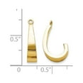 thumbnail image 2 of 14k Yellow Gold Polished J-Hoop Earrings Jackets - 3/16 Inch x 3/4 Inch - Measures 11x4mm Wide, 2 of 2
