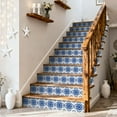 thumbnail image 6 of 24Sheets Matte PVC Tile Sticker Waterproof Peel and Stick Backsplash 7.87" x 7.87" Blue White Flowers Wall Stickers Self Adhesive Decals DIY Decor, 6 of 7