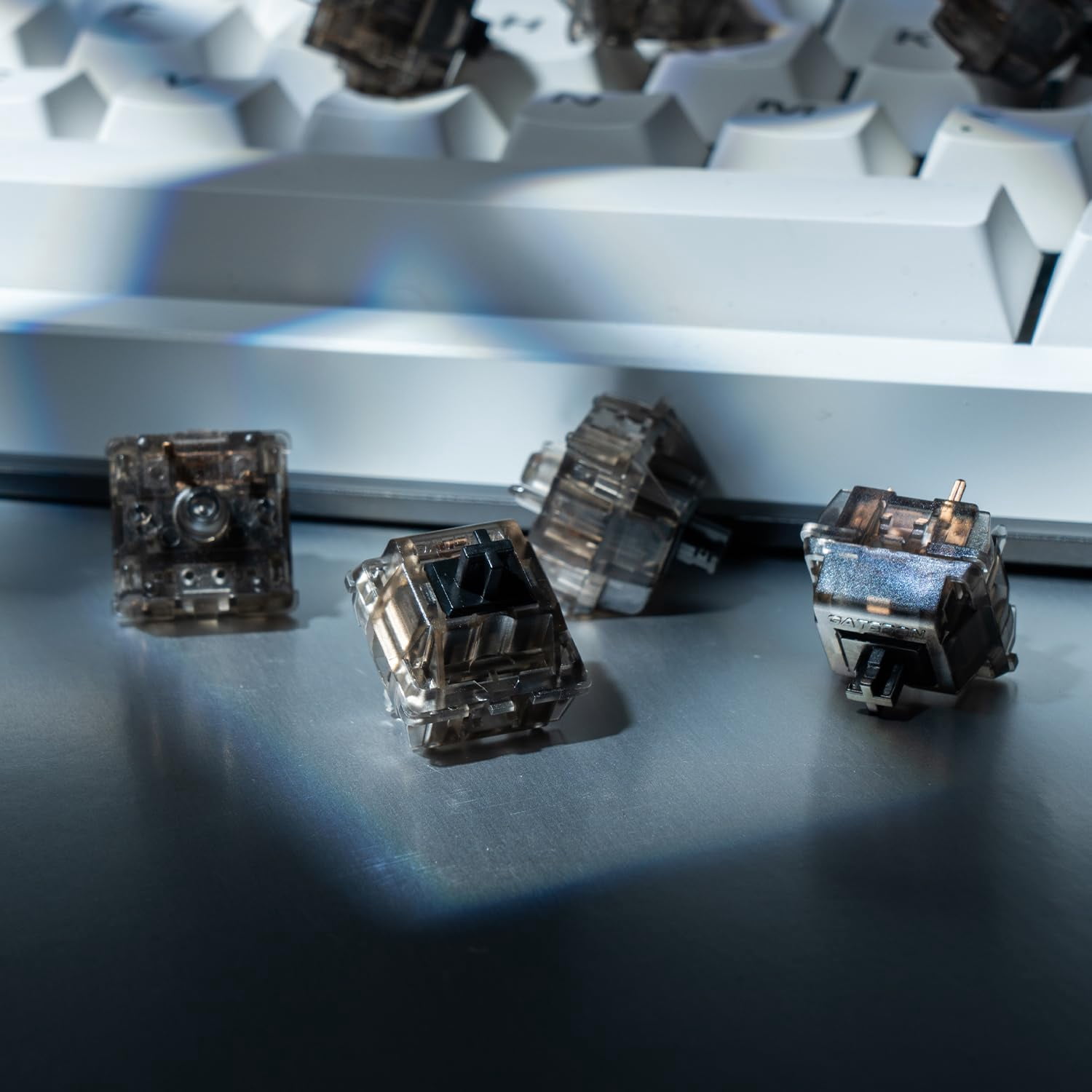GATERON Ink V2 Pro Black Keyboard Switches, Linear 5 Pins Pre Lubed RGB Smokey Housing for MX Mechanical Keyboard (35)
