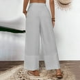 thumbnail image 5 of Aloohaidyvio Wide Leg Pants for Women Baggy Lightweight Palazzo Pants with Pockets Summer High Waist Flowy Casual Trousers, 5 of 8