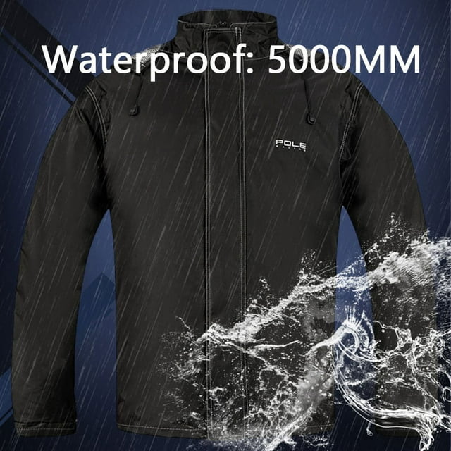 Combinaison de Pluie Imperméable pour Vélo Veste de Pluie & Pantalon Imperméable Unisexe pour Randonnée Moto Pêche