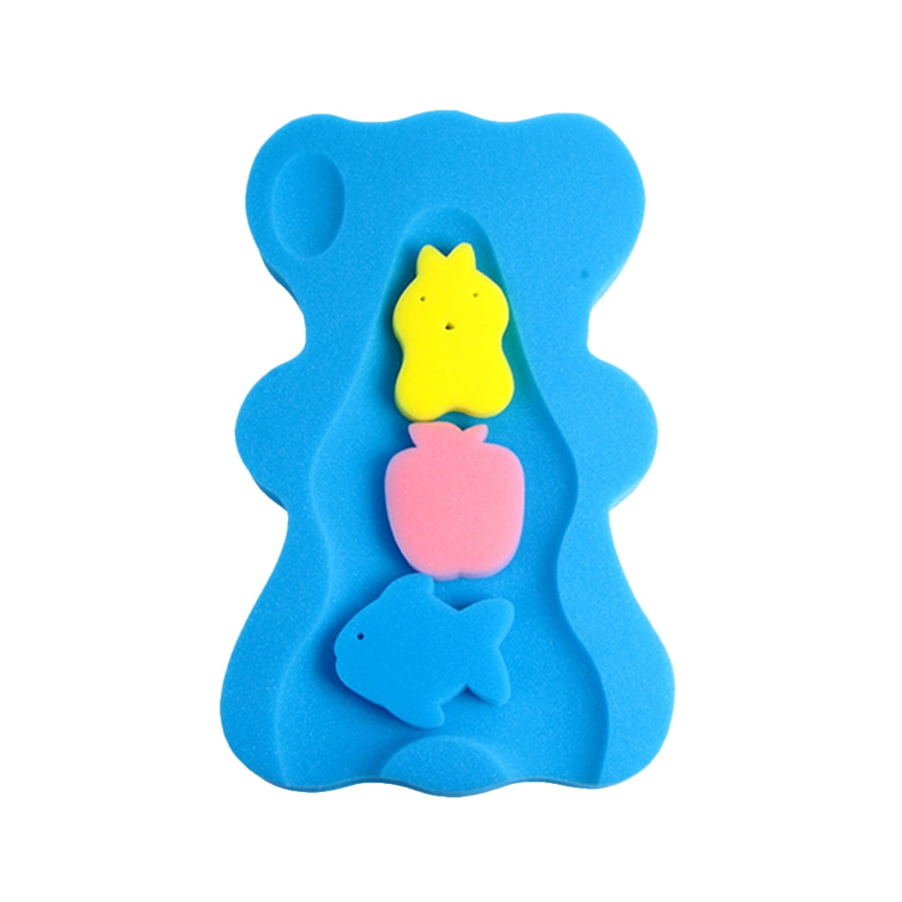 Dream House Sponge Baby Bath Mat Cute Bear Shape Baby Bath Seat Mat Newborn Gift for Bathtub Tub Sink