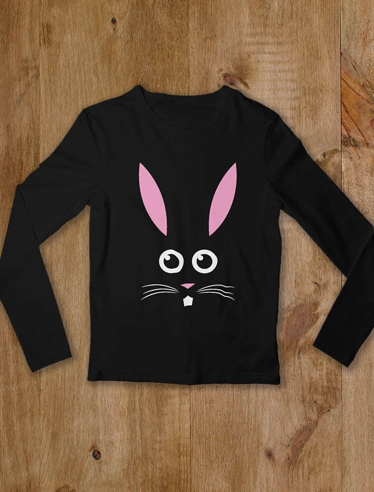 Tstars Easter Bunny Face T-Shirt - Funny Women's Tee, Gift For Easter