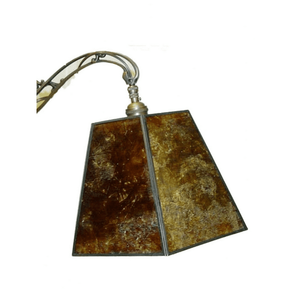 Amber Mica 10 Inch Hexagonal Drum Lampshade with Uno Fitter 6 X 10 X 7