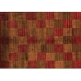 thumbnail image 1 of Ahgly Company Indoor Rectangle Checkered Orange Modern Area Rugs, 8' x 12', 1 of 4