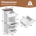 thumbnail image 6 of JOIVI Potato Storage Wood Bin, Wooden Bread Storage Bins with Removable Drawer & 2 Doors, 16'' Onion Organizer with Grocery Section, Vegetable Organization Cabinet for Kitchen, White, 6 of 9