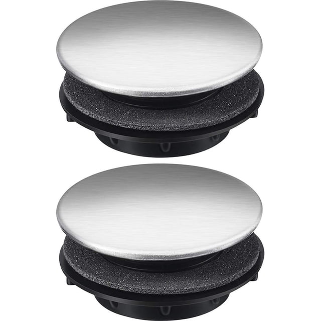 45mm Silver Chrome Basin Waste Pop-Up Sink Plug Cap Click Clack Push Button Bathroom Basin Sink Up Drain Stopper Drainer Cover