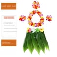 thumbnail image 2 of SUSAMMAISON Hawaiian Hula Leaf Skirt Party Performance Props Thickened Grass Skirt,1,2,Standard,Green,Women's Plus,Single-Breasted, 2 of 2