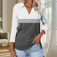 thumbnail image 4 of Blouses For Women Summer Sexy Trendy Off The Shoulder Blouses For Women Plus Size 4X Funny 3/4 Sleeve Shirts For Women White Blouse For Women Plus Size Cotton T Shirts For Women Pack Scoop Neck, 4 of 6