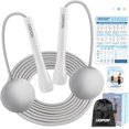 thumbnail image 1 of Jump Rope for Fitness, Lightweight PVC Skipping Rope for Men Women Adults Exercise with ABS Handles & Training Poster, Adjustable Tangle-Free Workout, 1 of 6