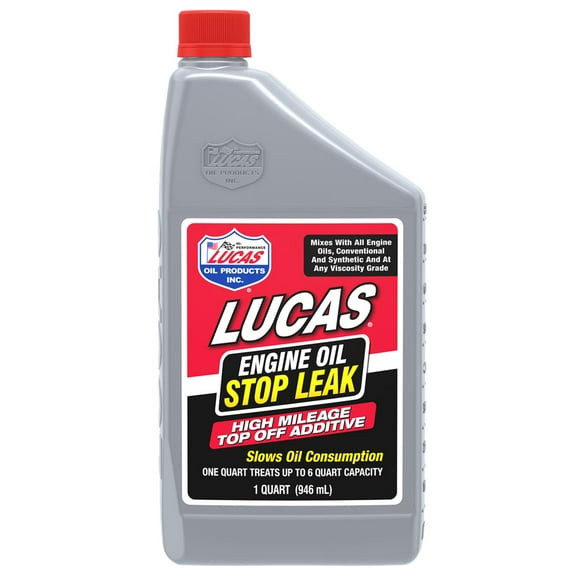 Lucas Oil Oil Additive 11100 Used To Condition Hard And Shrunken Seals/Gaskets; Conditions Seals/O-rings To Stop Oil Leaks; 1 Quart Bottle; Single