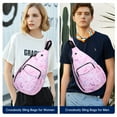 thumbnail image 7 of HAWEE Convertible Sling Bag for Women Crossbody One Shoulder Chest Bag Left and Right Strap, Unircorn Pink, 7 of 7