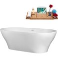 thumbnail image 2 of 67" Streamline B-240-33-BGL Soaking Freestanding Tub and Tray With Internal Drain in Brushed Gold, 2 of 7