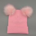thumbnail image 1 of Bonnet Tricoté à Boule de Poils Simple et Chaud d'Hiver, 1 of 7