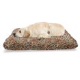 thumbnail image 1 of Modern Pet Bed, Nature Inspired Scroll Pattern Buds on an Abstract Background with Colorful Circles, Resistant Pad for Dogs and Cats Cushion with Removable Cover, 24" x 39", Multicolor, by Ambesonne, 1 of 4