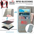 thumbnail image 3 of Wallet Case for iPhone 13 Pro 5G, [RFID Blocking] Card Slots Holder Stand [Shockproof TPU Interior Case] PU Leather Magnetic Protective Flip Cover Compatible with iPhone 13 Pro 6.1" 2021, Grey, 3 of 8
