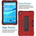 thumbnail image 2 of Mignova for Lenovo Tab M8 Gen 3 2022 Model Tab Case for Lenovo Smart Tab M8/Smart Tab M8 TB-8505F 8505X 8505FS Case Soft Silicone Hard Back Shell Kids Friendly Cover Built in Kickstand (Red+Black), 2 of 6