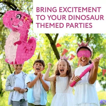 Pink Dinosaur Pinata for Jurassic Size Fun at Parties and Celebrations