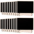thumbnail image 1 of Letreros rectangulares con caballete para bodas, cumpleaños y eventos: tableros de mensajes de madera portátiles, juego de 20 minipizarras, 1 of 5