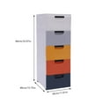 thumbnail image 2 of YIYIBYUS Plastic Storage Cabinet with 5 Drawers, Closet Tall Dresser Clothes Organizer, Playroom Bedroom Furniture Morandi Color, 2 of 11