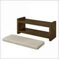 thumbnail image 3 of Bench, 40” Modern Accent with Padded Linen Seat & Lower Shoe Rack | Linen | Modern, 3 of 7