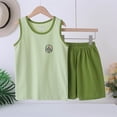 thumbnail image 2 of felwors Boys Tank Top and Shorts with Pockets Pajamas Set Summer Sleeveless Sleepwear Cozy Lounge Set(11-12 Years), 2 of 4