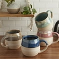 thumbnail image 2 of Tabletops Gallery Tuscan 26-ounce Assorted Color Glaze Stoneware Mugs (Set of 4), 2 of 6