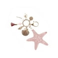 thumbnail image 2 of Sharprepublic Shell Resin Creative Keychain Gold Pendant Alloy Tassel Bag Keychain Pink, 2 of 8