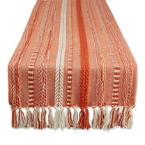 DII Vintage Red Braided Stripe Table Runner