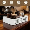 thumbnail image 5 of Tzdxfgl Coffee Station Organizer, Wood Countertop Coffee Bar Organizer Tray Pods Holder with Removable Dividers, White, 5 of 11