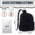 thumbnail image 2 of Lomyolo School Backpack for Women 4 5 6 7 8 9 10 11 12 13 Year Old Daughter Corduroy Backpack Lightweight Bookbag for School, Travel Cute Gift - Black, 2 of 6