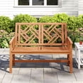 thumbnail image 4 of Gymax 2-Person Garden Bench w/Ergonomic Backrest Smooth Armrests for Porch Backyard, 4 of 10