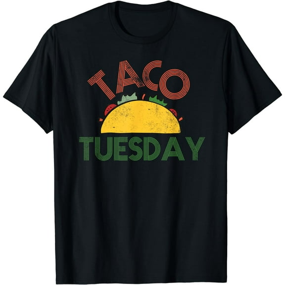Taco Tuesday Fun Distressed Food Shirt