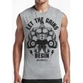 thumbnail image 2 of Gymish Let The Gains Begin Workout Tank Top - Funny Gym Shirt, Men's Lifting Tee, Workout T-Shirt for Men, Athletic Gym Wear, Fitness & Weightlifting Shirt, 2 of 5