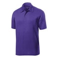 thumbnail image 5 of Yellow Rooster Men's Heather Contender Polyester Polo Varsity Purple Heather XS, 5 of 8