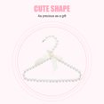thumbnail image 2 of Percha decorativa para ropa con forma de gato: elegante percha con cuentas de perlas para ropa, vestidos, abrigos, organizador de almacenamiento para armario, perchero seco para niños, 2 piezas, 2 of 6