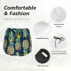 thumbnail image 4 of Balery Colorful Pineapples Pantalones cortos deportivos para mujer con forro y dos bolsillos, elásticos, para entrenamiento, gimnasio, yoga-XX-Large, 4 of 7