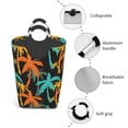 thumbnail image 4 of KLL Palm Trees Laundry Hamper,Large Canvas Fabric Lightweight Storage Basket Toy Organizer Dirty Clothes Collapsible Waterproof, 4 of 6