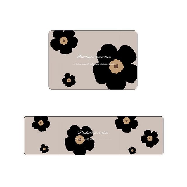 Alfombra de cocina de estilo retro, alfombra de piso larga resistente a las manchas para el hogar, alfombra de piso para puerta de entrada de fácil secado, alfombra de una pieza