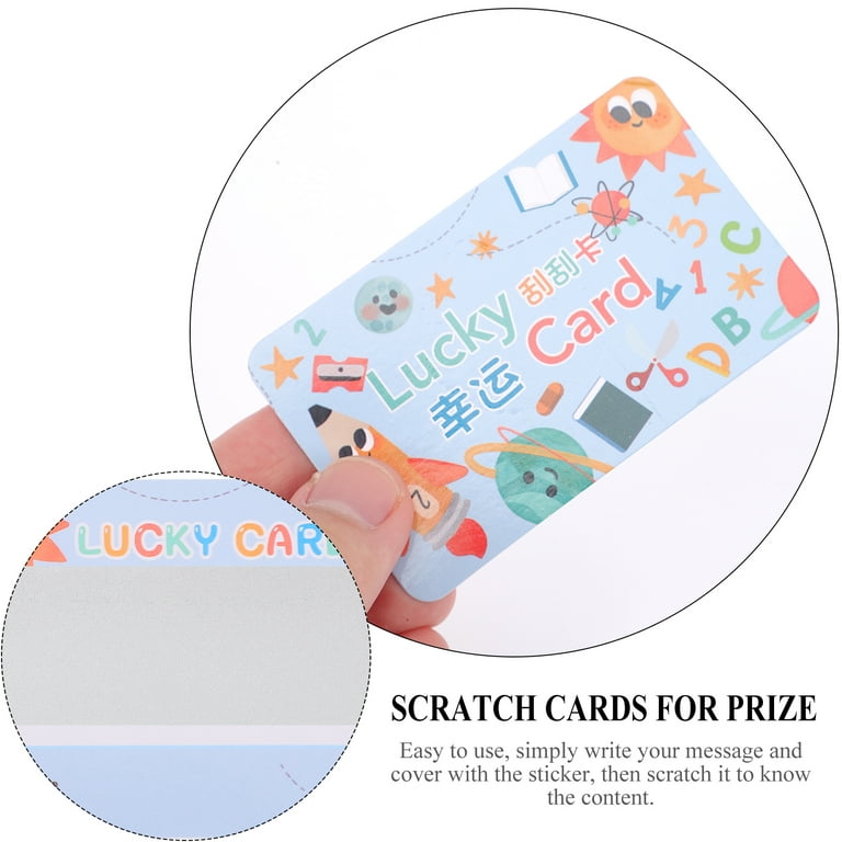 200 Pcs Rewards Cards Sweepstakes Mariposas Decorativas Para Fiesta Scratch Off Prizes for Kids Bride, Girl's, Size: 8.6x5.3cm, Blue