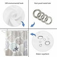 thumbnail image 5 of Gray Shell Coral Waterproof Fabric Shower Curtain,Coastal Summer Beach Nautical Ocean Waterproof Fabric Shower Curtain for Bathroom Curtains Bathtubs Hotel Shower Curtains with 12 Hooks Small 36x72in, 5 of 8