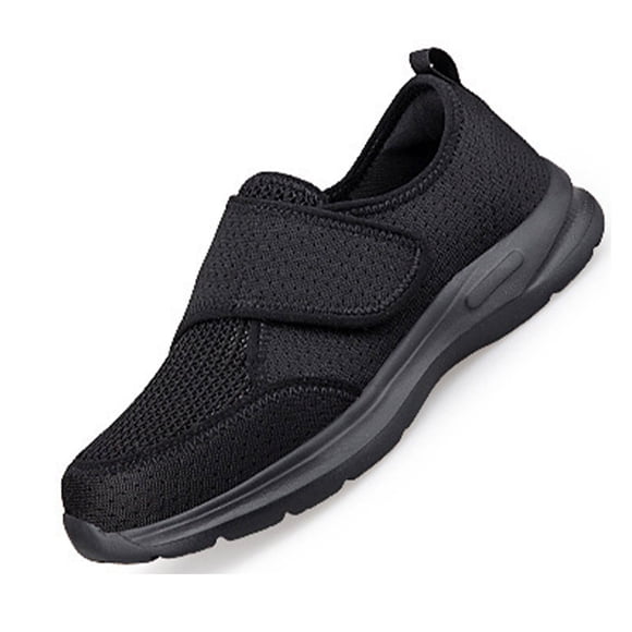 Summer Wide Width Diabetic Slippers for Men, Walking Shoes for Women Breathable Mesh Orthopedic Sneakers, Lightweight Slip-On Shoes with Cushion Support, Ideal for Swollen Feet