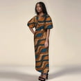 thumbnail image 4 of BintaRealWax African Women's Bodycon Dress Outfit Puff Hip-covering Long Ankara Dresses Dashiki Wax Print Clothing for Lady WY10374, 4 of 5