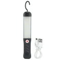 thumbnail image 1 of Linterna de trabajo magnética, 3 modos, 6000K, recargable por USB, antideslizante, plegable, con gancho de carcasa de ABS, luz LED de trabajo para acampar, 1 of 14
