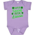 thumbnail image 3 of Inktastic Super Sassy Irish Lassy with Green 4 Leaf Clovers Boys or Girls Baby Bodysuit, 3 of 5