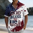 thumbnail image 5 of Ankishi Patriotic Button Up Shirts For Men Flag 250 Years Short Sleeve Casual Button Up Hawaiian Shirts for Leisure, 5 of 8