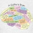 thumbnail image 3 of CafePress - Quilter's Brain Kids Light T Shirt - Light T-Shirt Kids XS-XL, 3 of 4