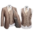 thumbnail image 4 of Mens Suit Two Piece Solid Notch Lapel Set With Free Matching Vest, 4 of 5